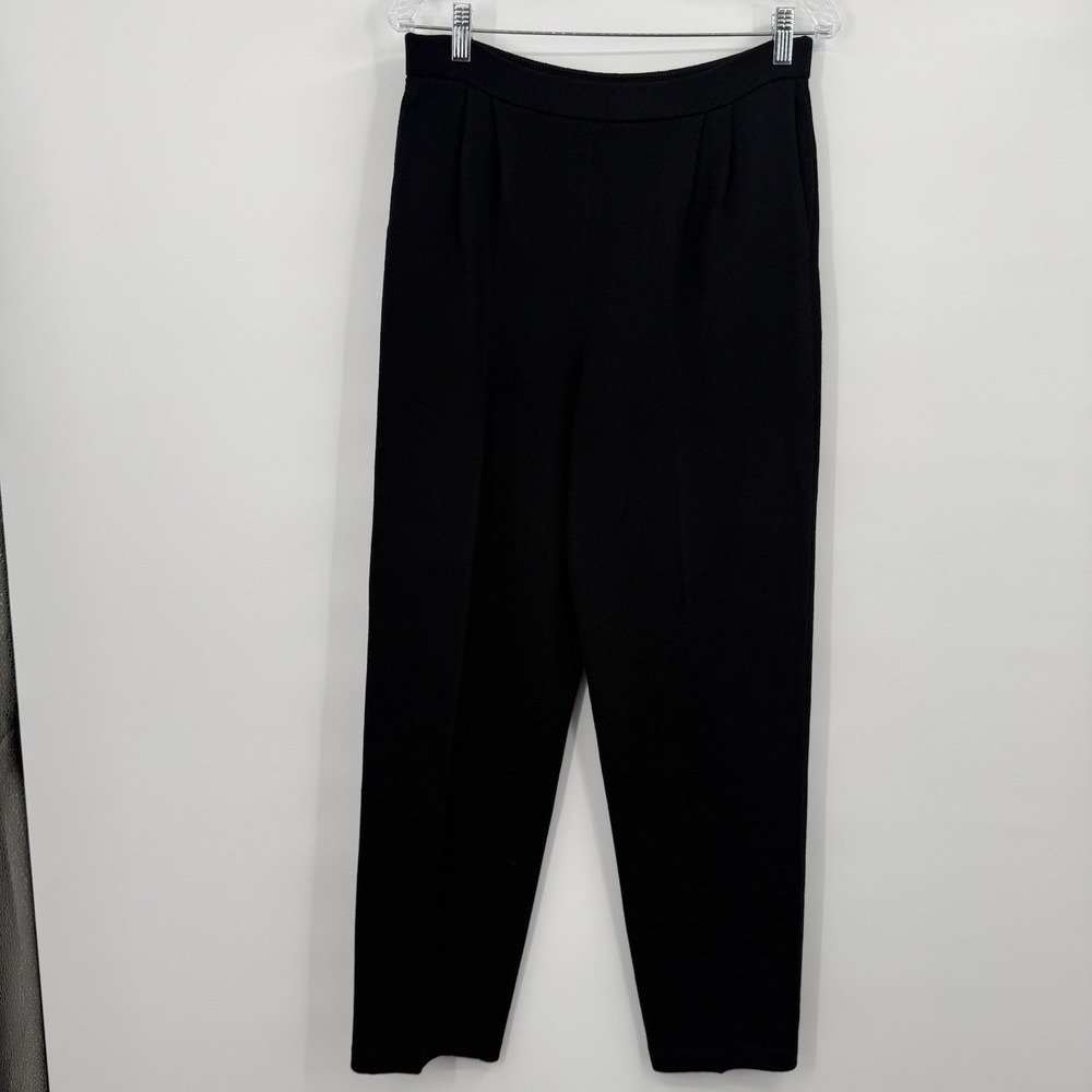 St John Basics Pants Womens 4 Black Pull On Santana Knit  Stretch Career Capsule